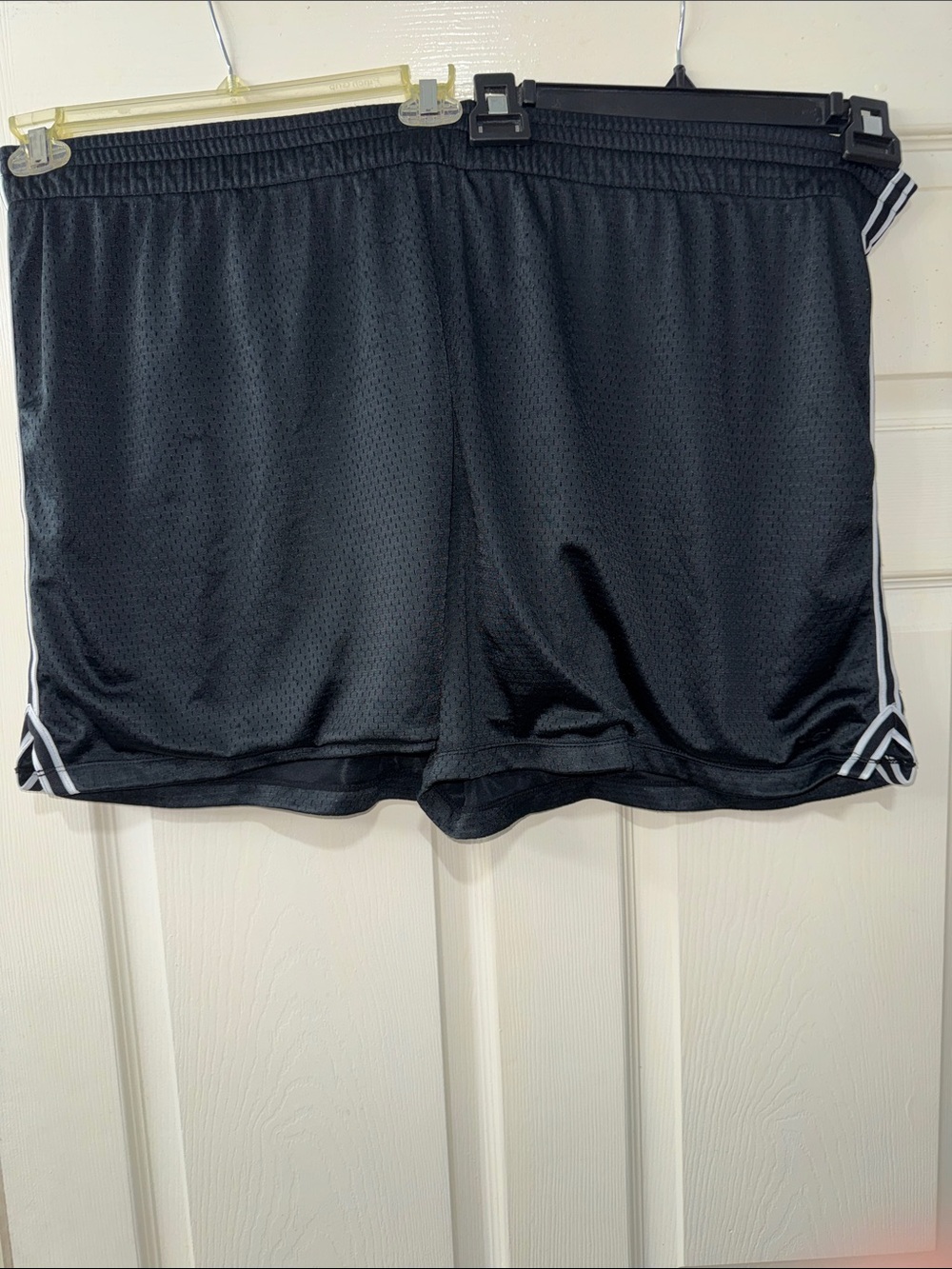Champion Black Athletic Mesh Shorts with White Accent 4X